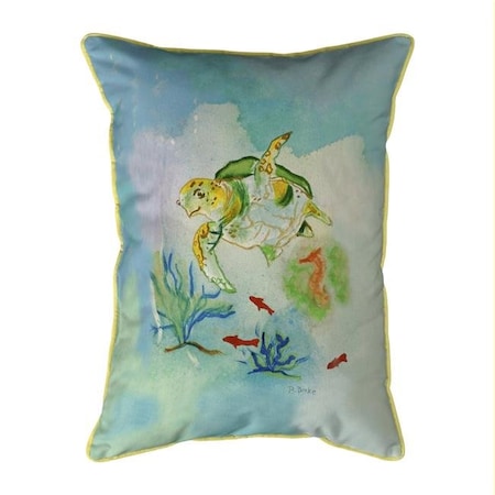 Betsydrake HJ098L 16 X 20 In. Betsys Sea Turtle Large Indoor & Outdoor Pillow - Large